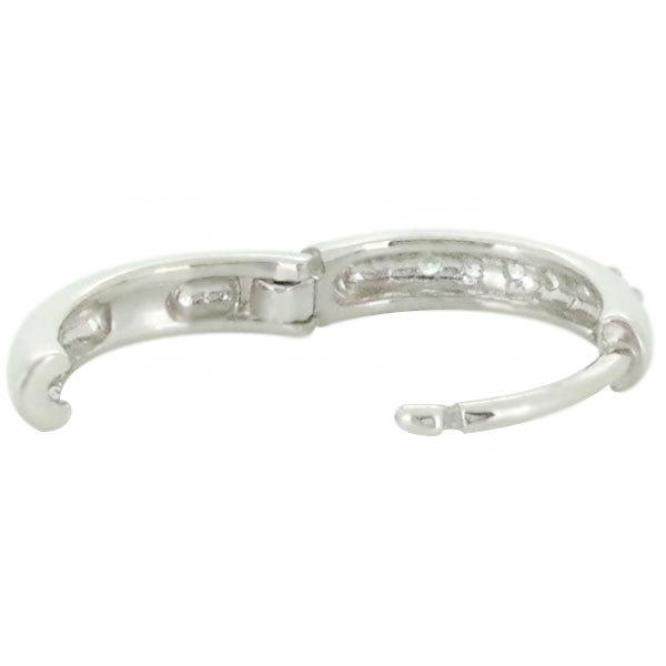 フープピアス メンズ 片耳 リング ピアス プラチナ ダイヤモンド