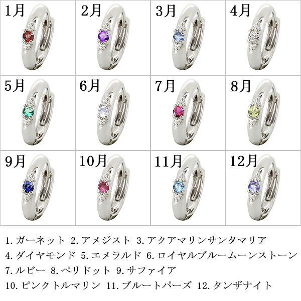 GARNIフープピアス　メンズもレディースも　4月誕生石ダイヤモンド　ラッピング Twelve Stone Pierce - 4月誕生石 ダイヤモンド | GARNI ONLINE