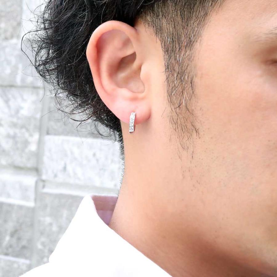 バブ様プラチナプレシオサキュービック メンズピアス(片方)1.00CT相当*新品 プラチナ900 AAAキュービックCZ メンズ ピアス 1.00CT相当 *新品