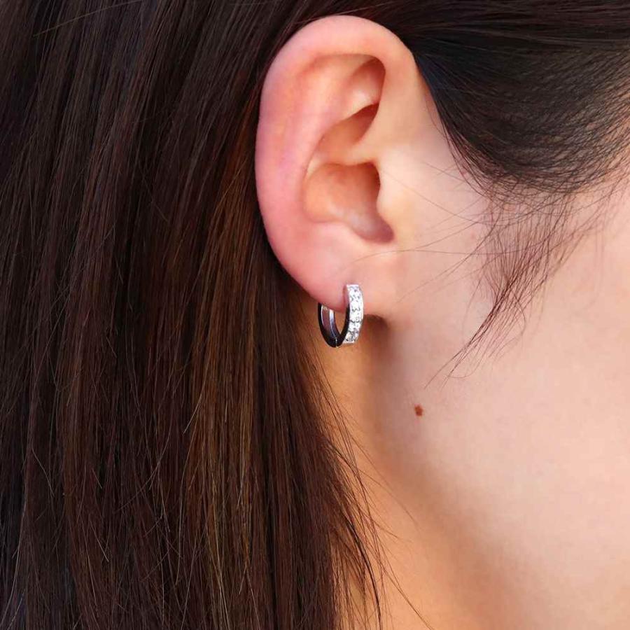 ピアス フープ 小さめ レディース 18k 18金 ゴールド 中折れ フープピアス ルビー_11