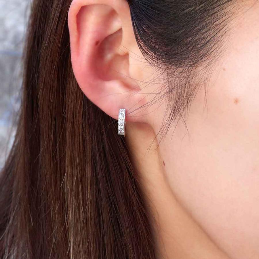 ピアス フープ 小さめ レディース 18k 18金 ゴールド 中折れ フープピアス サファイア_13