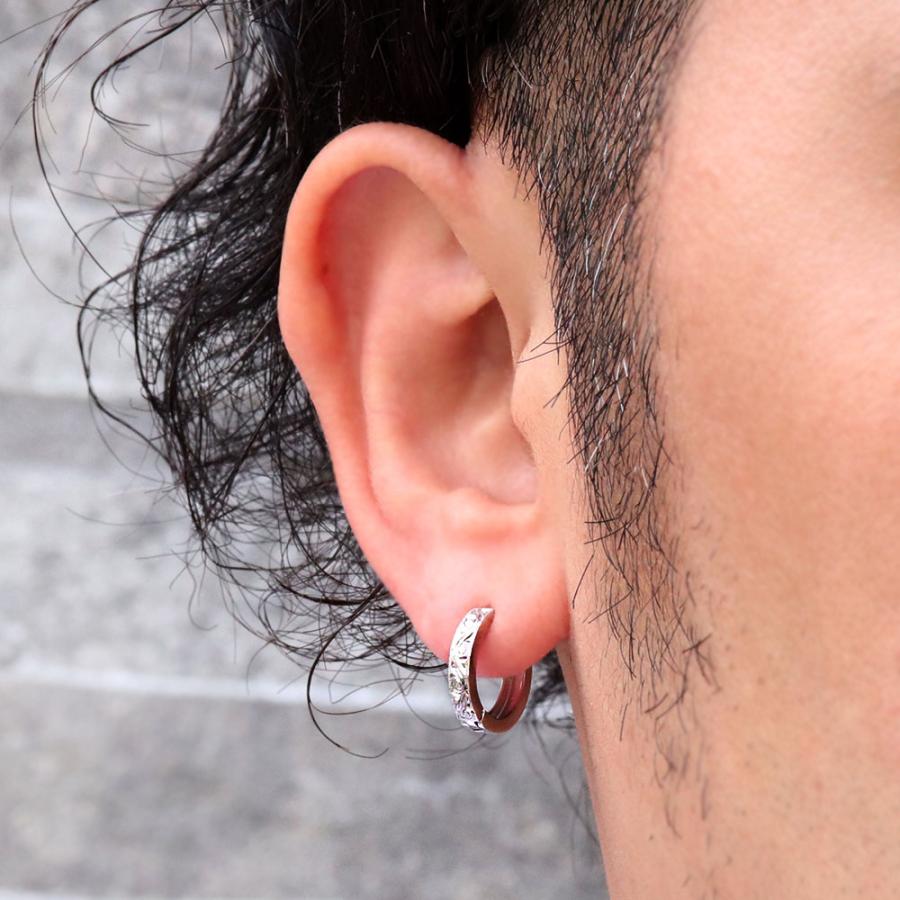 フープピアス メンズ 片耳 ピアス フープ 10k 10金 彫り 唐草 洋 フープピアス メンズ 片耳 ピアス フープ 10k 10金 彫り 唐草 洋