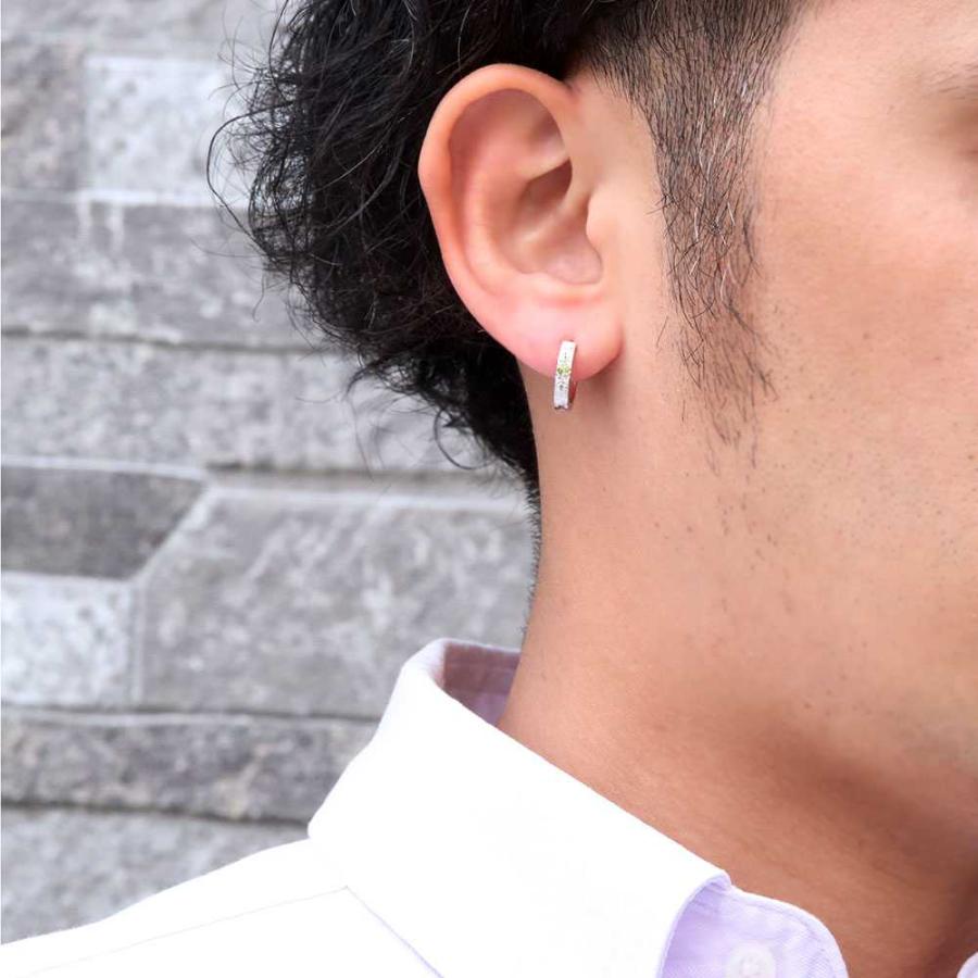 PLEJOUR ホワイトプラチナ 片耳用フープピアス Amazon | [プレジュール]メンズ ピアス リング フープピアス プラチナ