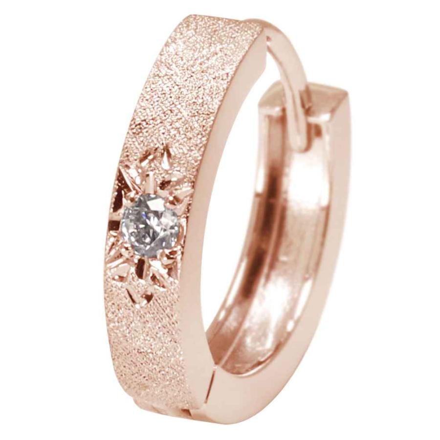 ピアス 片耳 メンズ フープピアス 中折れ リングピアス 10k 10金