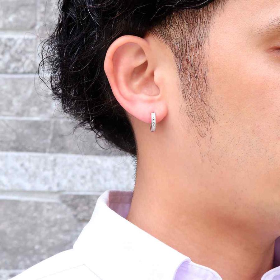 ピアス メンズ リング フープピアス 片耳 中折れ 18金 18k ピアス メンズ リング フープピアス 片耳 中折れ 18金 18k