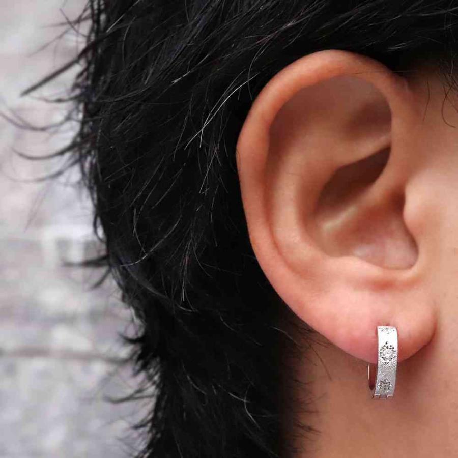 フープピアス メンズ 中折れ 片耳 ピアス フープ 10k 10金