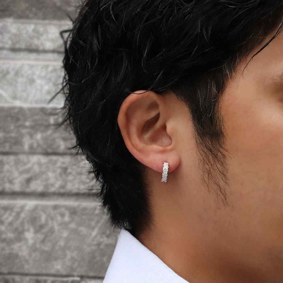 18金 フープピアス 18k ピアス 片耳 フープ メンズ ゴールド 