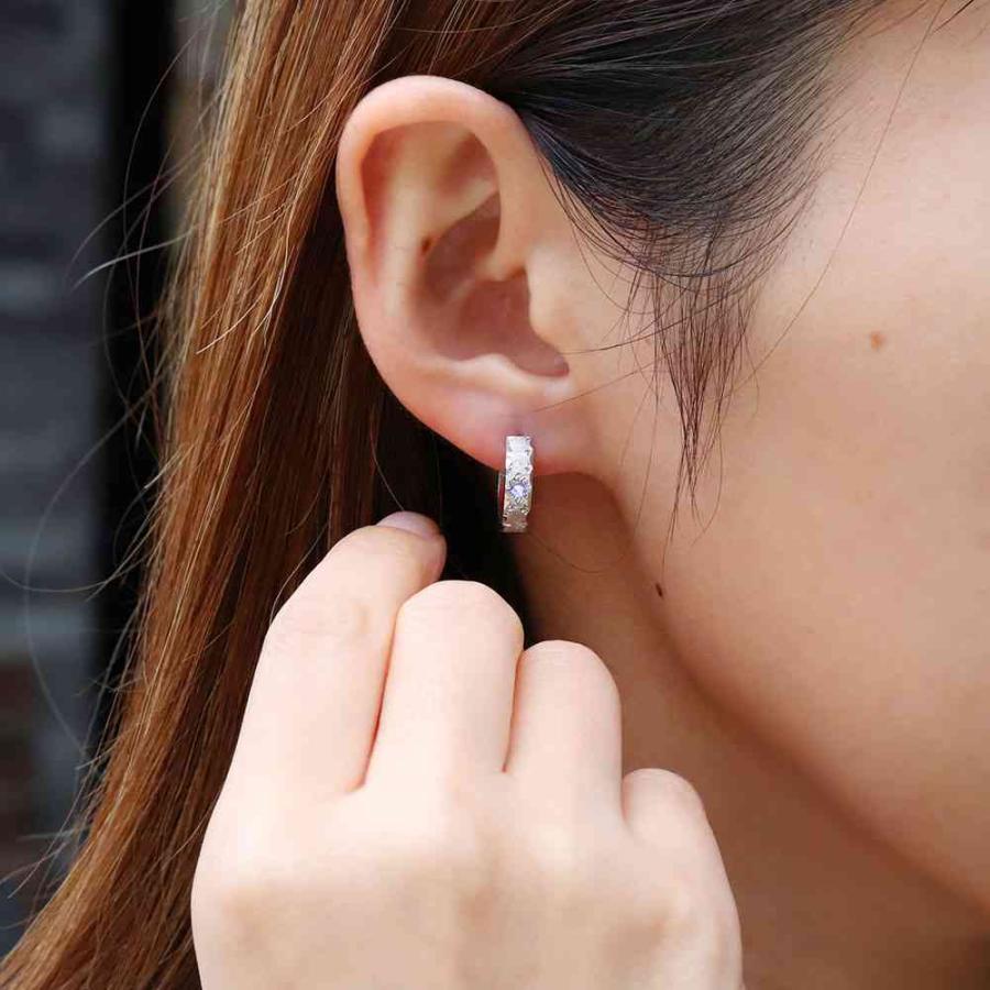 フープピアス 中折れ シルバー925 ピアス レディース 小さめ 両耳 