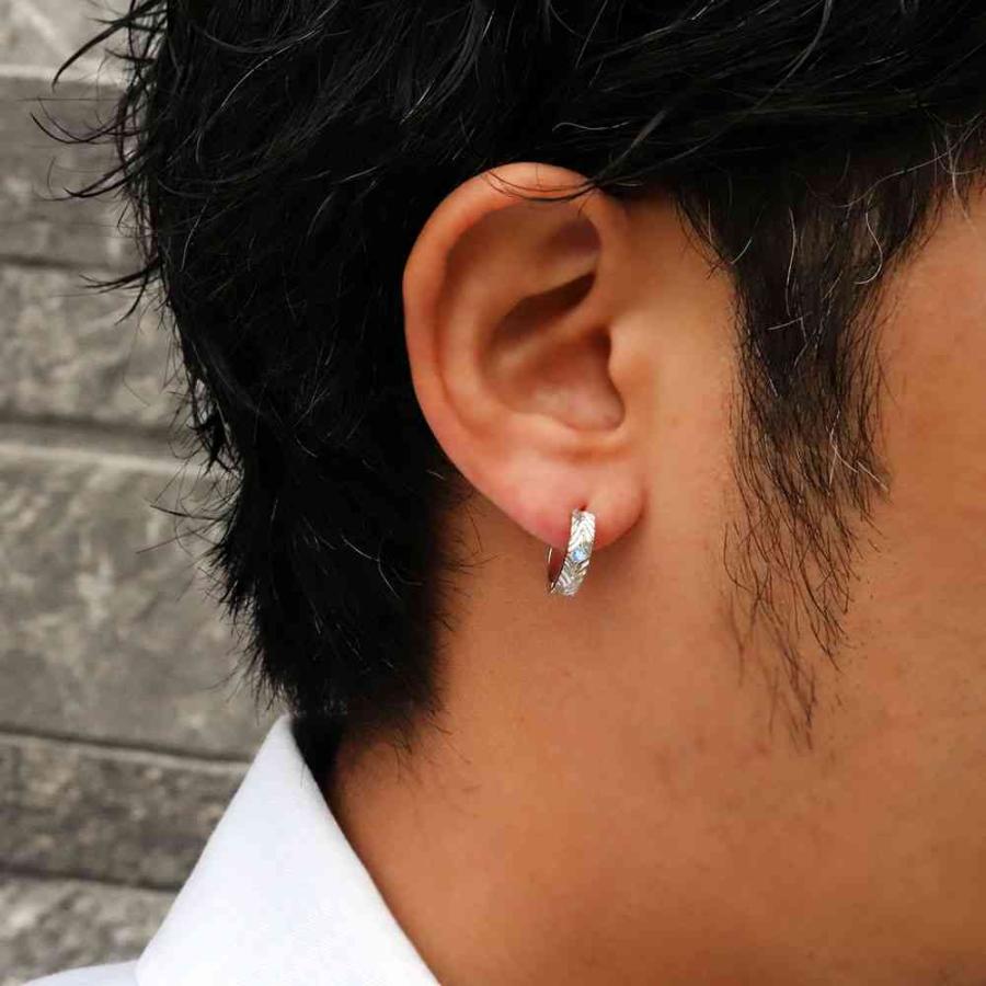 フープピアス k18 メンズ ピアス 片耳 18金 フープ ゴールド 中