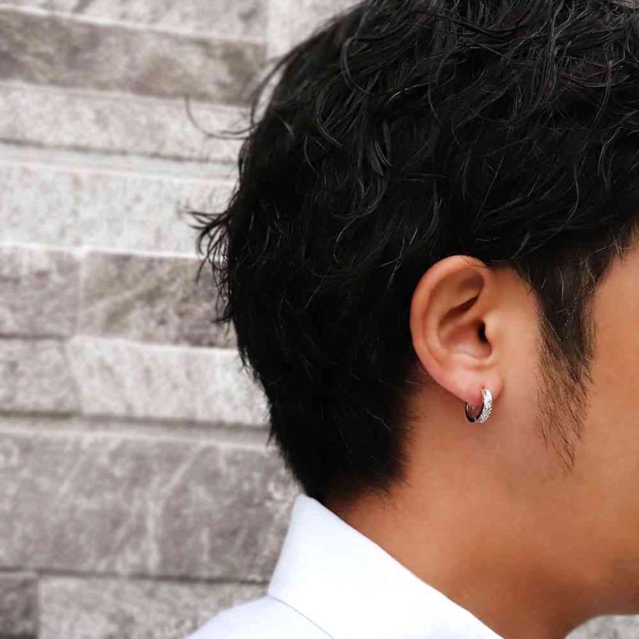 フープピアス k18 メンズ ピアス 片耳 18金 フープ ゴールド 中