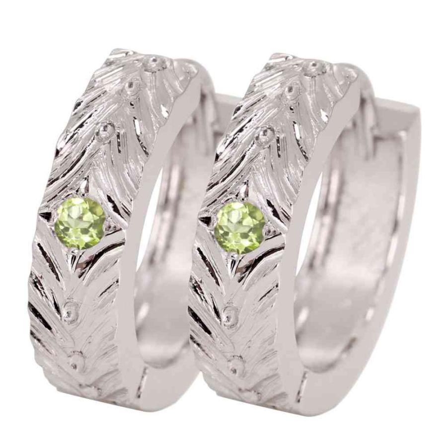 限定品 フープピアス 18k 小さめ イエローゴールド ピンクゴールド ピアス レディース ペリドット 18金 中折れ式 【RIZ1769870417】(63664円)