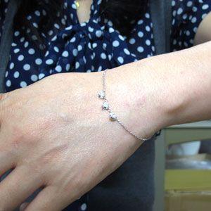 トリロジー ブレスレット ダイヤモンド ハート ブレス 18金の画像