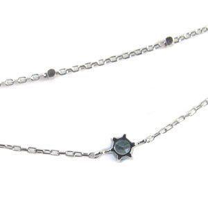 アクアマリンサンタマリア 2連 ブレスレット 18金 一粒 ブレス アクアマリンサンタマリア 2連 ブレスレット 18金 一粒 約4