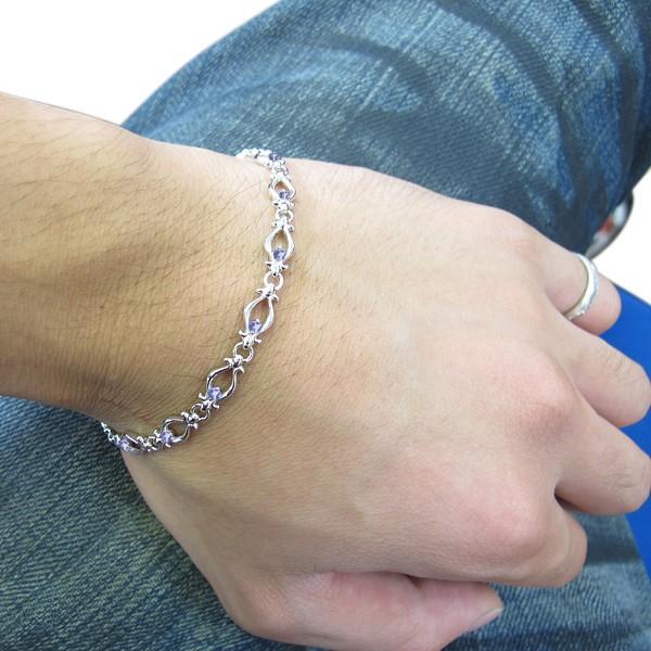 メンズ ブレスレット シルバー タンザナイト ブレス : PLEJOUR (プレ