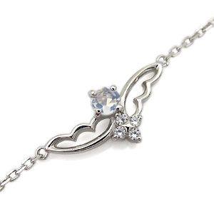 プラチナ ロイヤルブルームーンストーン ブレスレット レース ブレス フェザー クリスマス ポイント消化