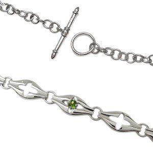 ブレスレット ペリドット ブレス Tバー ブレスレット