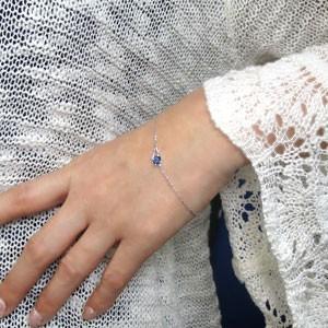 エンジェル アンクレット オーバル タンザナイト ブレス 18金 フェザーの画像