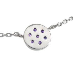 新品同様 ブレスレット アメジスト K18 一粒 パヴェ ブレス ブレスレット 金種 K18イエローゴールド Demolition Training