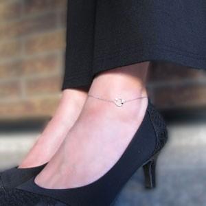 中古 18金 アンクレット ガーネット 月 星 アンクレット 【O9885729946】(35560円)