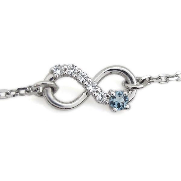 アクアマリンサンタマリア インフィニティ アンクレット 無限 プラチナ ブレス クリスマス ポイント消化