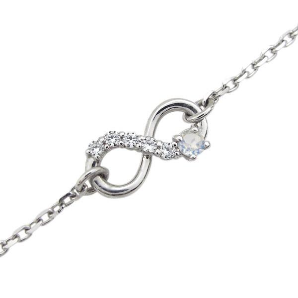 プラチナ Infinity アンクレット 誕生石 無限大 ブレスレット 母の日 ポイント消化 Sagaretxe Net
