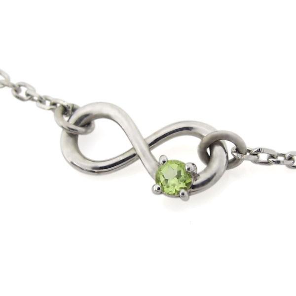 アンクレット ペリドット 10金 Infinity 無限 ブレスレット : PLEJOUR