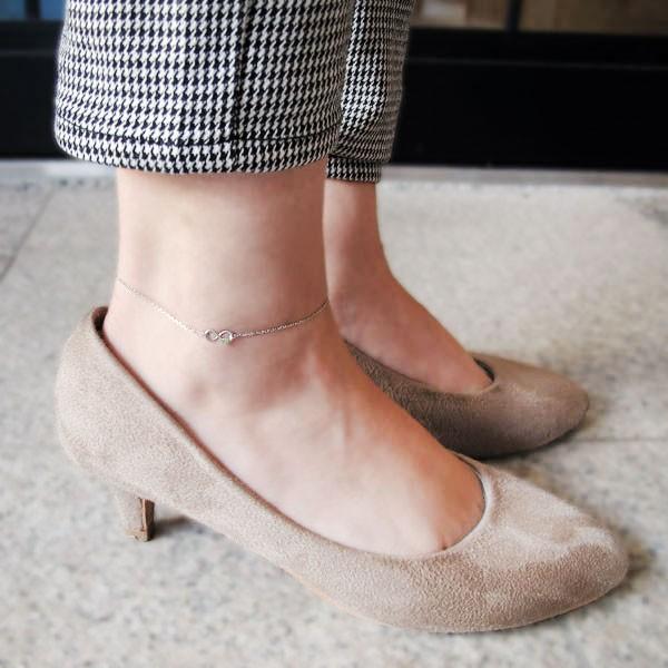 【新品同様 / 希少】 プラチナ アンクレット ペリドット インフィニティ ブレスレット クリスマス ポイント消化 【MYK6821038032】(24536円)