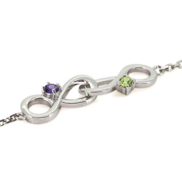 アンクレット アメジスト 2月誕生石 インフィニティ Infinity 無限 18金 ブレスレットの画像