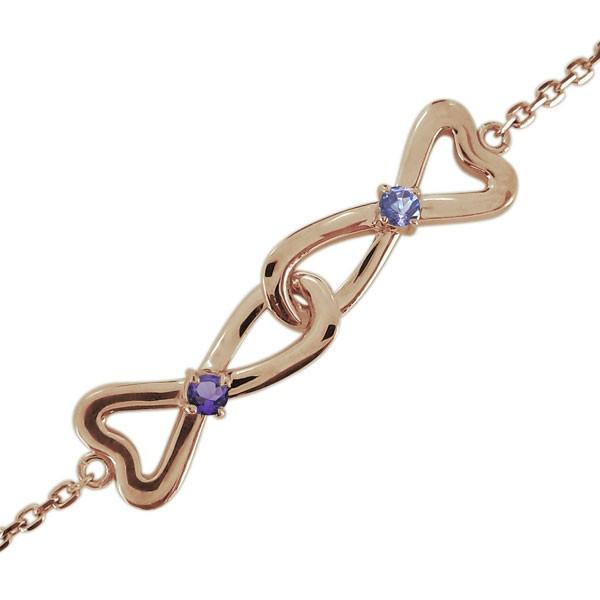 国内配送 アンクレット アメジスト 2月誕生石 レディース 無限大 ハート 10金 絶対一番安い Www Thedailyspud Com