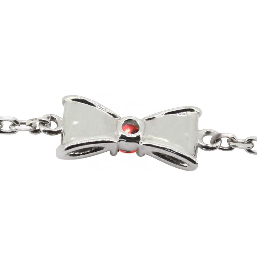 【超激レア】 アンクレット リボン レディース ブレスレット プラチナ 天然石 ガーネット 【K8199640142】(29495円)