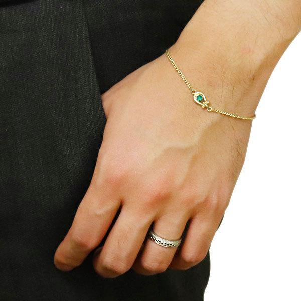 喜平 ブレスレット k18 メンズ ホースシュー 馬蹄 18金 喜平チェーン