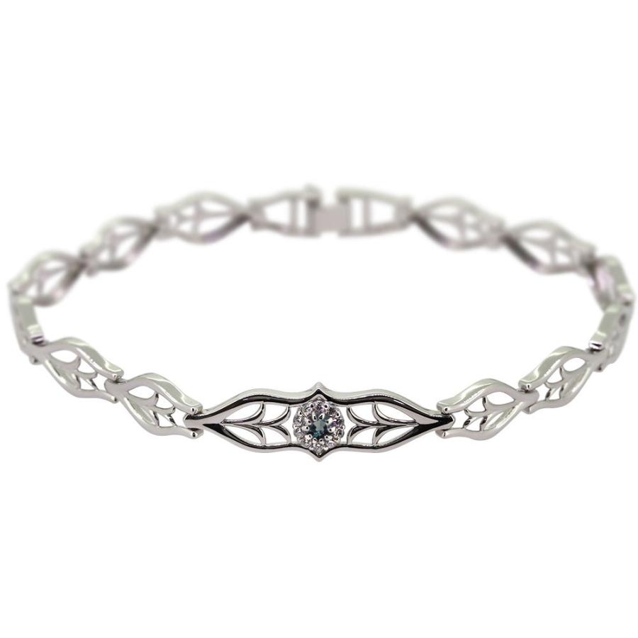 ブレスレット メンズ プラチナ アレキサンドライト 誕生石 希少石 男性