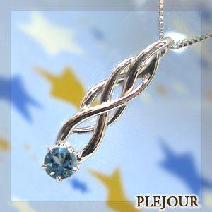 一粒 K18ゴールド ブルートパーズペンダント ネックレス