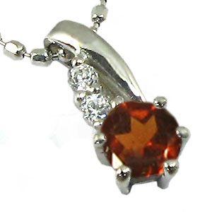 ネックレス レディース ガーネット ペンダント 10金 シンプル