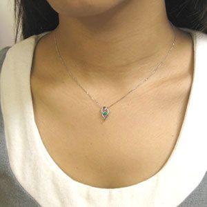 エメラルド 一粒 ネックレス プラチナ ハート ペンダント クリスマス ポイント消化