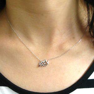 ガーネット ネックレス シルバー 猫 一粒 ペンダント