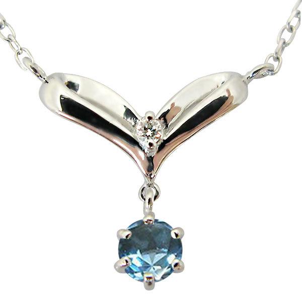 ブルートパーズ ネックレス ハート ペンダント プラチナ シンプル クリスマス ポイント消化