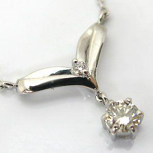 ダイヤモンドネックレス K18ゴールド一粒ダイヤハートネックレス_1