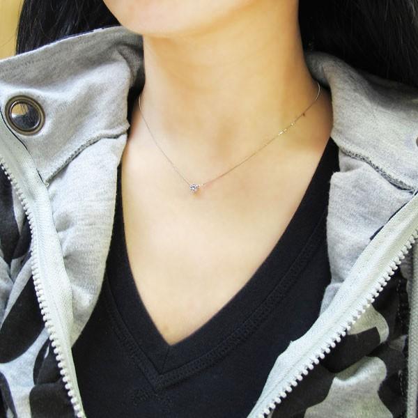 ダイヤモンド ペンダント 一粒 k18 ネックレス ダイヤネックレスの画像