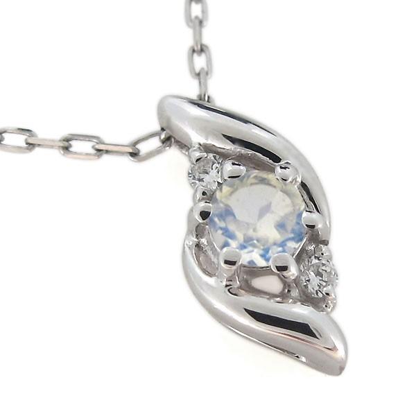 ネックレス 18金 K18 ピンク イエロー ロイヤルブルームーンストーン 6月誕生石 ペンダント 上品_4