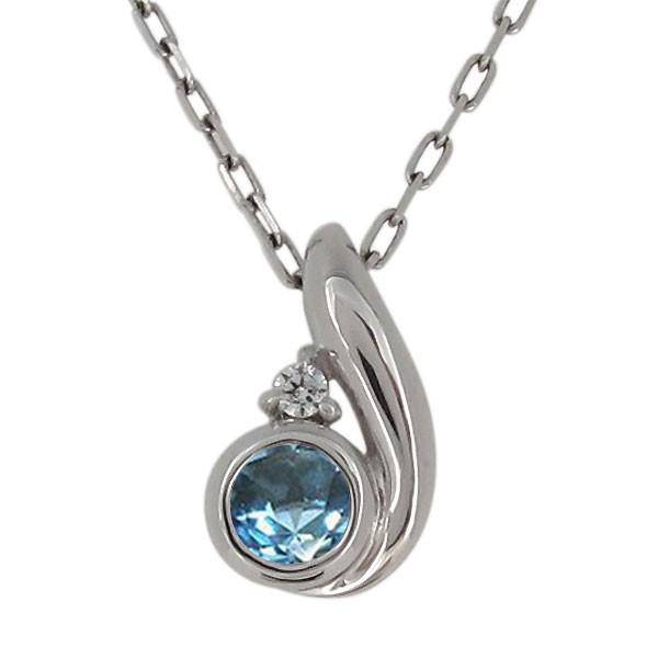 ブルートパーズ ネックレス レディース プラチナ シンプル カジュアル ペンダント クリスマス ポイント消化