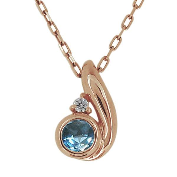 ネックレス シンプル レディース シルバー ブルートパーズ 11月