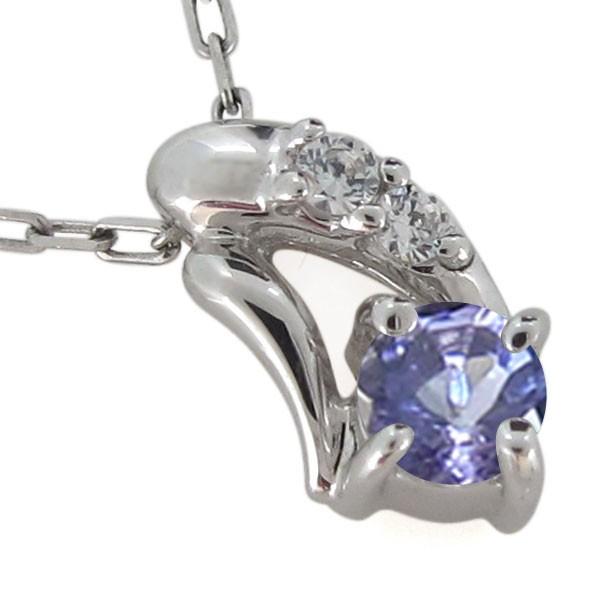 タンザナイト ネックレス 18金 天然石 シンプル ペンダント オシャレ 上品_4
