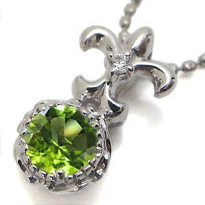 ペリドット ペンダント 一粒 k10 ペリドットネックレス