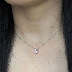 鑑定書付きダイヤモンド ネックレス 一粒 0.10ct ＳＩクラス 18金 ペンダント｜plejour｜03