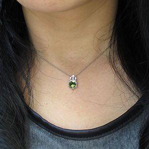 大粒 ペリドット ネックレス K18 ペリドット ペンダントの画像