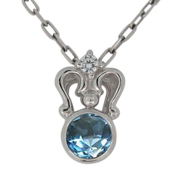 プラチナ ネックレス ブルートパーズ シンプル レディース ペンダント おしゃれ クリスマス ポイント消化