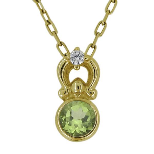 ネックレス レディース シンプル ペリドット 8月誕生石 20代 30代 40代 おしゃれ 上品