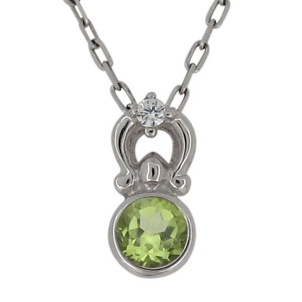 レディース ネックレス プラチナ 天然石 ペリドット シンプル ペンダント オシャレ クリスマス ポイント消化