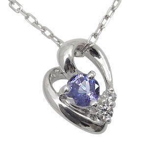 タンザナイト ネックレス ハート プラチナ ネックレス クリスマス ポイント消化